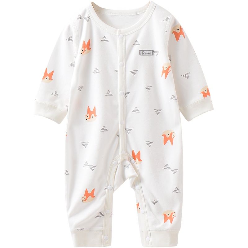 童泰(TONGTAI)纯棉衣服秋冬新生儿闭档哈衣1-12月男女宝宝连身衣儿童内衣小童宝宝内衣