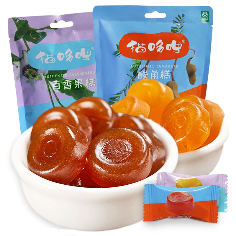 猫哆哩 酸角糕80g+百香果糕80g (云南特产 休闲零食)