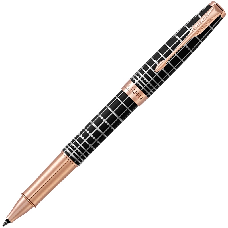 派克(PARKER)新品卓尔巧克力玫瑰金夹宝珠笔