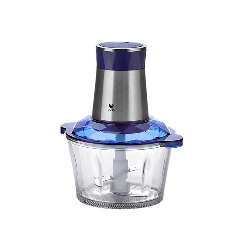 布谷(BUGU)绞肉机家用电动多功能绞馅机碎肉搅肉机切菜辅食搅拌机BG-BL4蓝玻璃2刀二挡