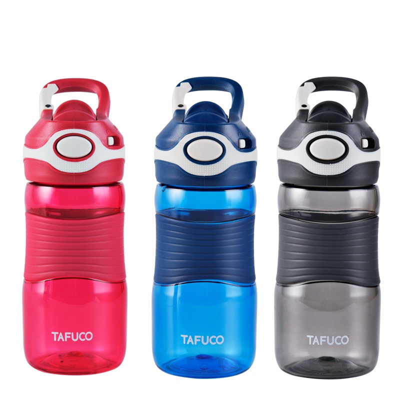 日本泰福高(TAFUCO) 便携大容量运动水杯 夏天儿童男女喝水杯子 户外直饮水壶杯子 带提环弹盖饮水杯子
