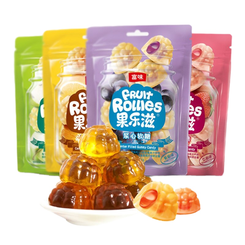 GS ZH富味 果乐滋夹心软糖68g*2包 (葡萄味+草莓味)