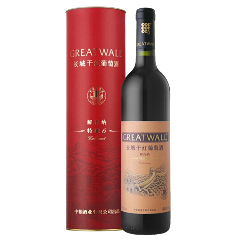[苏宁自营]中粮长城特酿6干红葡萄酒 750ml 单支装
