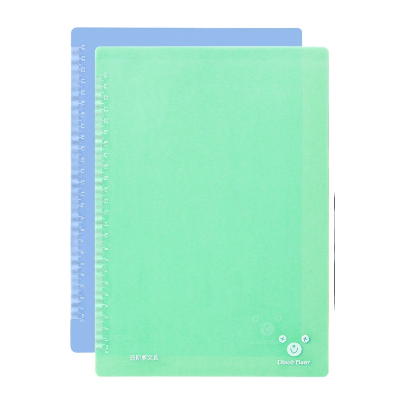 A4绿色1张+蓝色1张 迪斯熊A3软垫板A4考试垫板写字硅胶复写软板写字板书写板办公文具