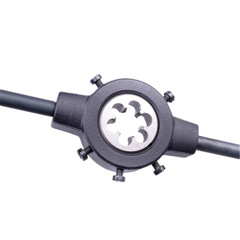 钢盾 手动板牙扳手 套丝绞手架 圆扳牙绞丝器水管螺纹开牙攻牙工具 白色