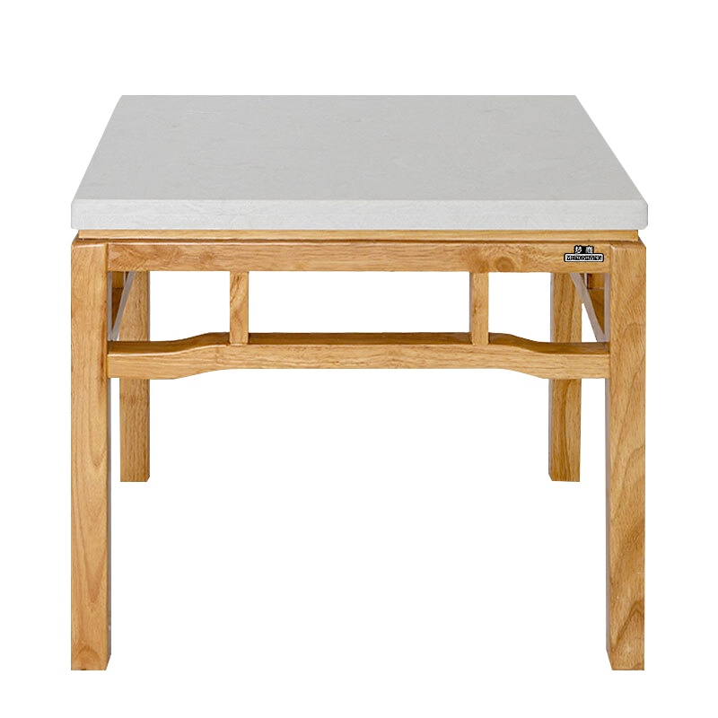 梦商 定制原木茶几 方几 大理石台面 550*550*500 定制产品请先联系客服