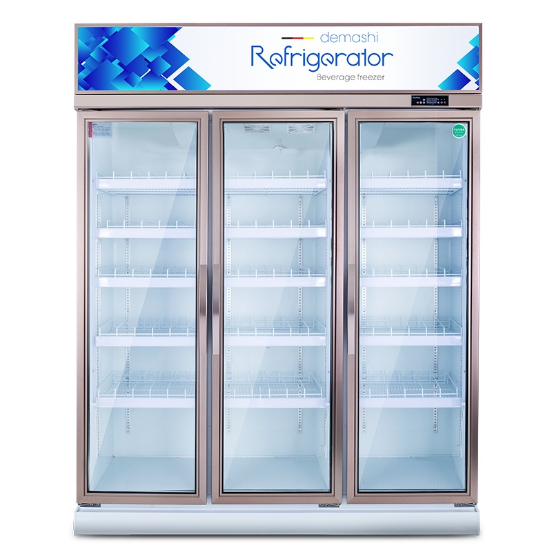 德玛仕（DEMASHI）商用展示柜 LG-928F 双门冰柜立式冷藏冷冻 玻璃门饮料水果蔬菜鲜花保鲜柜 厨房冰箱800升