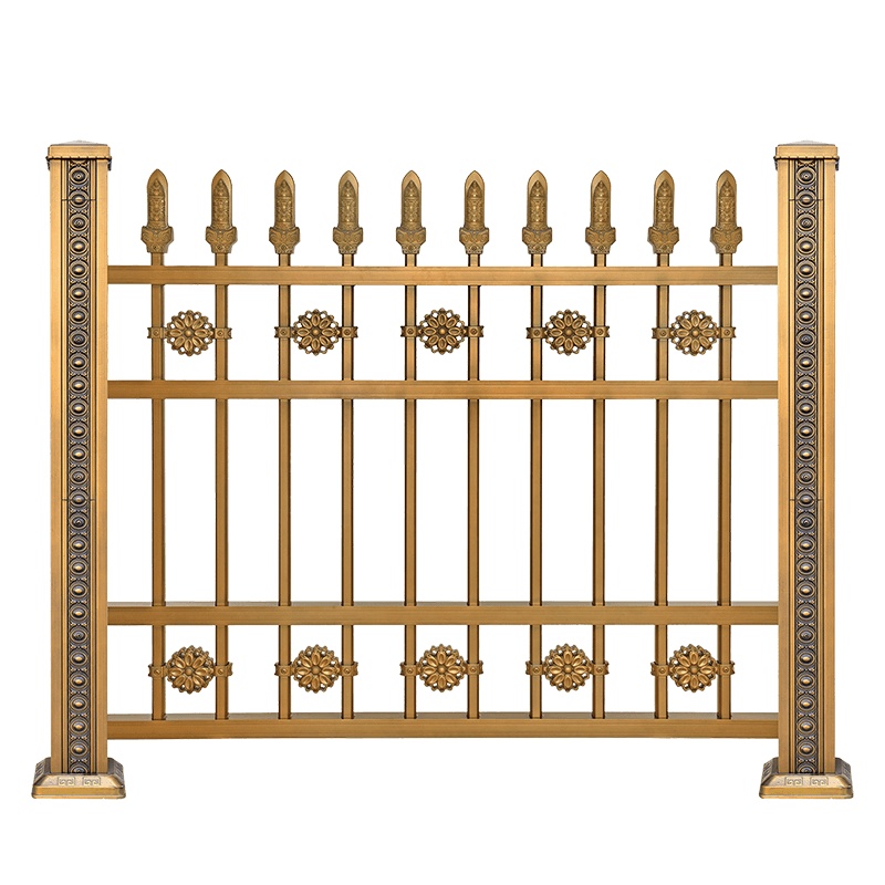 铝艺护栏高档别墅护栏庭院围墙DFLY-1953铝栅栏欧式铝艺护栏栏杆铝合金围栏阳台防护栏家用 Fanggumen