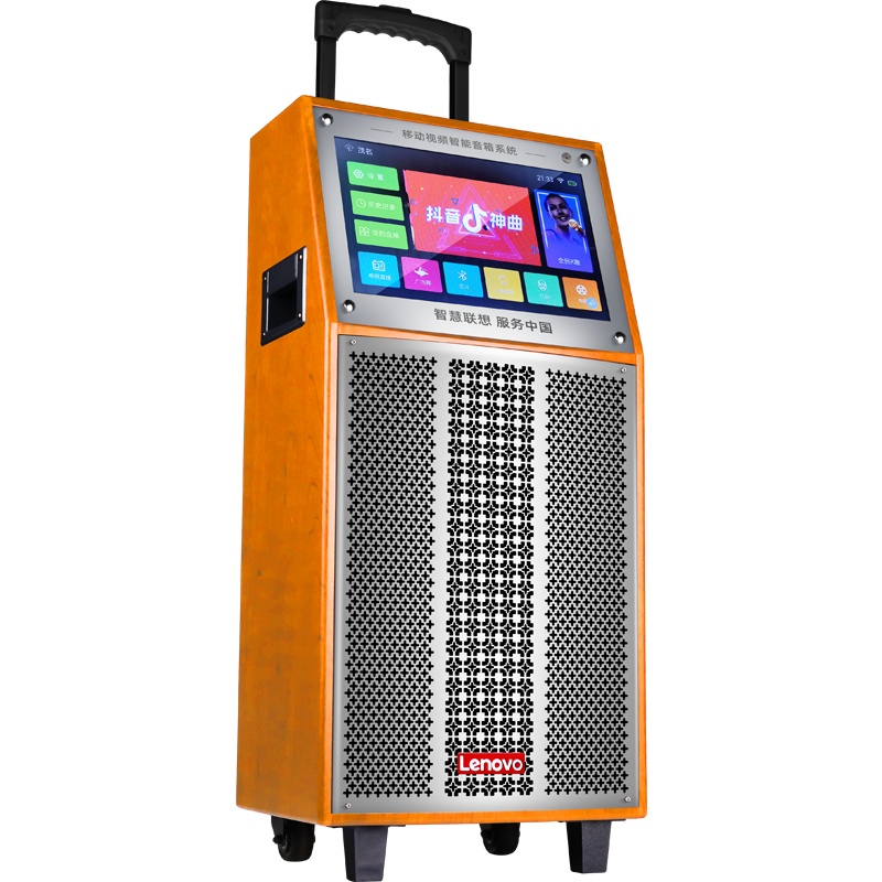 联想V03网络版户外蓝牙WIFI语音触屏视频音箱便携式广场舞拉杆音响教学
