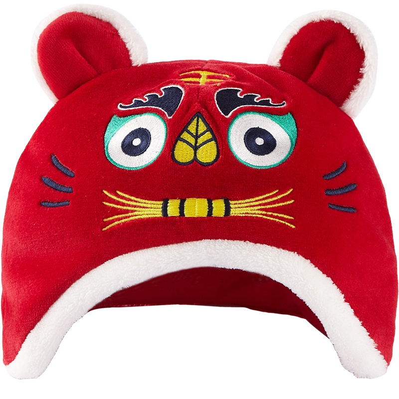 英氏婴儿帽子宝宝新年装可爱印花休闲圆帽 2020秋冬新款11193471