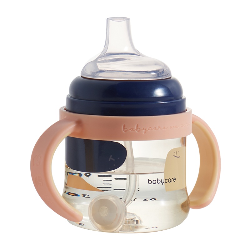 babycare3.0成长奶瓶ppsu耐摔防胀气 新生婴儿鸭嘴奶瓶吸管大宝宝 珀尔里粉160ml(鸭嘴款)