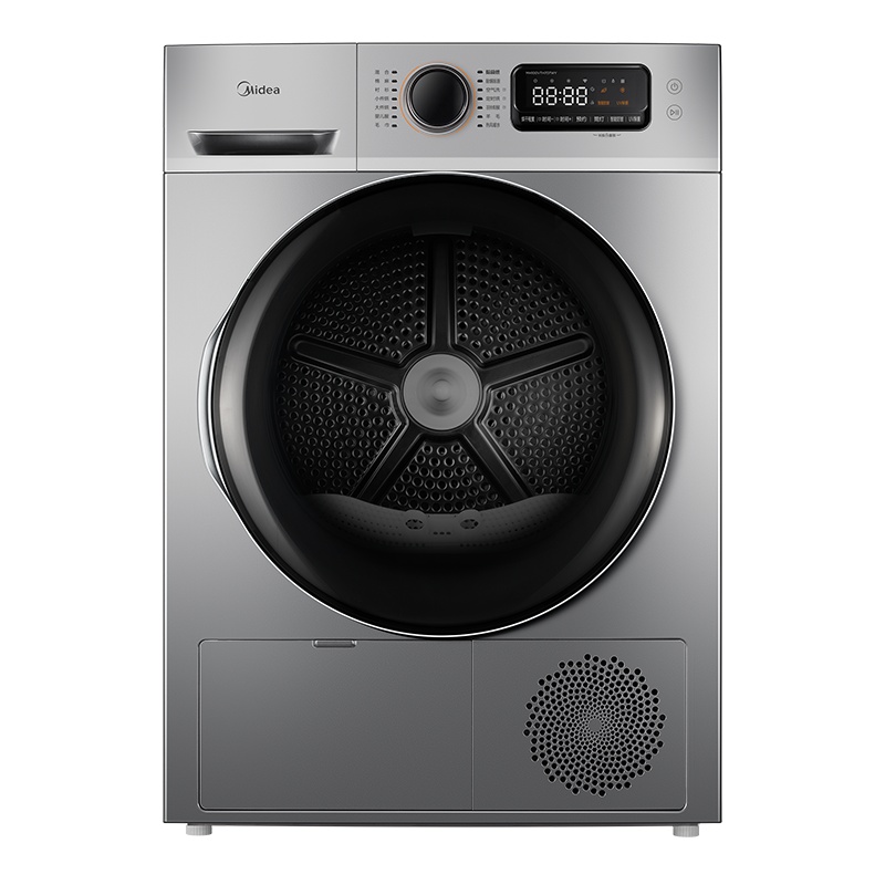 美的(Midea)10公斤热泵式烘干机 家用干衣机 紫外线除菌 除螨除潮 MH100VTH707WY