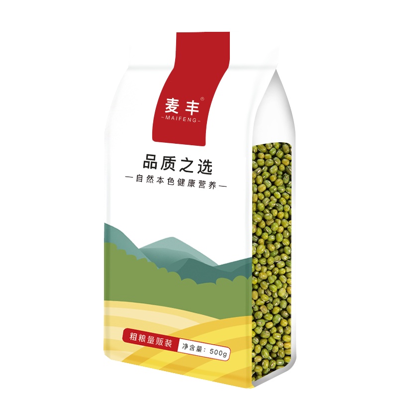 麦丰 绿豆500g/袋装 五谷杂粮 粗粮 国产食品 真空包装袋 大米粥米伴侣