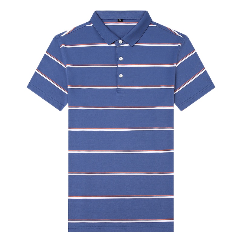 卡帝乐鳄鱼(CARTELO)夏季中年男士短袖T恤纯棉商务休闲宽松半截袖体恤男装