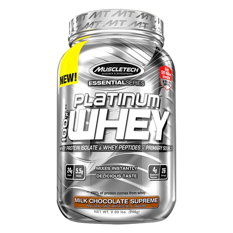 Muscletech肌肉科技白金乳清蛋白质粉2磅蛋白增健身男女肌粉增健重肌粉男进口官方正品whey营养蛋白粉