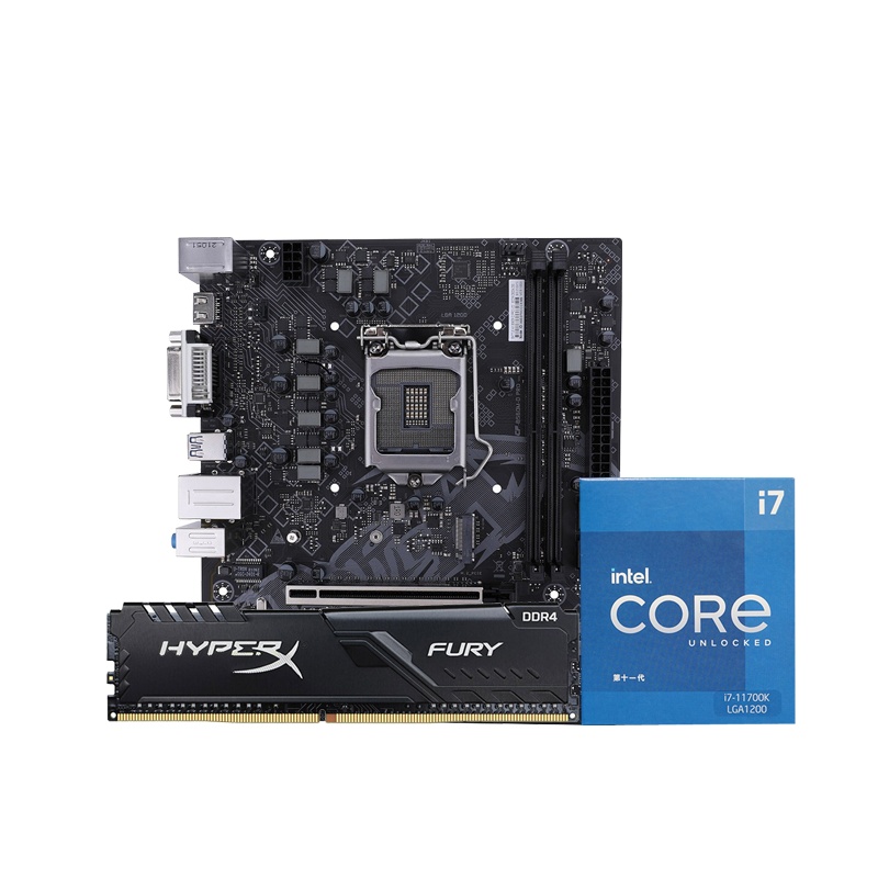 七彩虹BATTLE-AX B560M-D PRO V20+i7-11700K CPU+Fury3200 8G内存主板套装