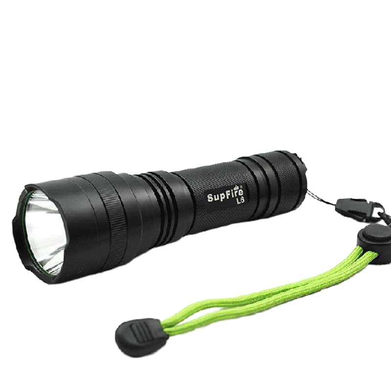 神火SupFire 强光手电筒 L6-R5 8瓦LED 400流明 高亮泛光型26650锂电池 强光 户外充电 远射