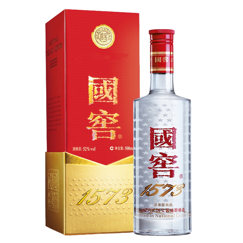 泸州老窖 国窖1573 38度 500ml 单瓶装浓香型白酒 苏宁自营