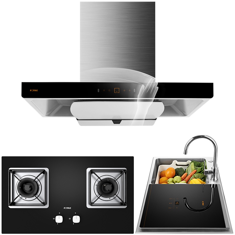 方太(FOTILE)20立方云魔方触控式抽油烟机燃气灶具洗碗机套餐EMD21T+HC8BE+C3