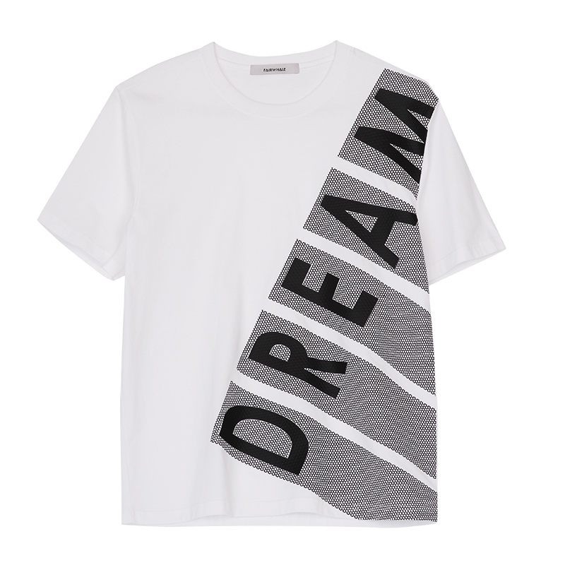 马克华菲夏新款商场同款帅气时尚字母印花纯棉男士T恤