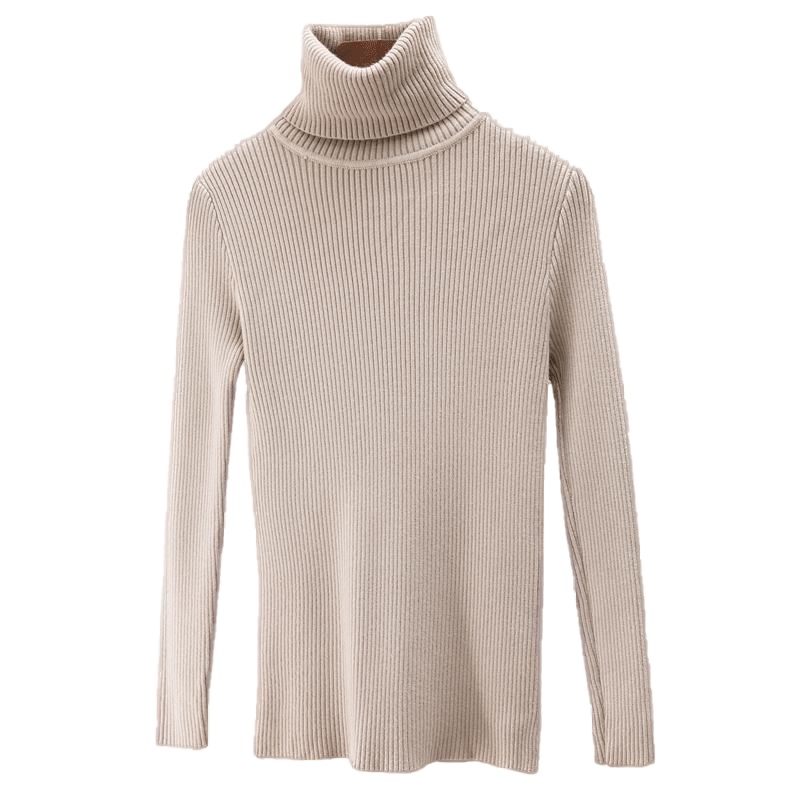 孜索2019秋冬新款高领毛衣女冬堆堆领长袖套头针织打底衫内搭上衣