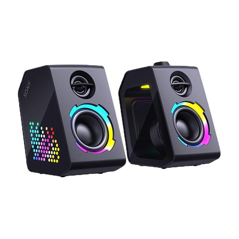 索爱 SH20电脑音响台式电竞游戏桌面小音响高音质喇叭无线蓝牙小型笔记本多媒体音箱重低音炮家用炫酷彩灯发光
