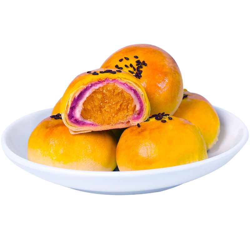 紫薯蛋黄酥传统手工糕点馅饼 多规格可选 紫薯 蛋黄酥 16枚[约880g]礼盒装