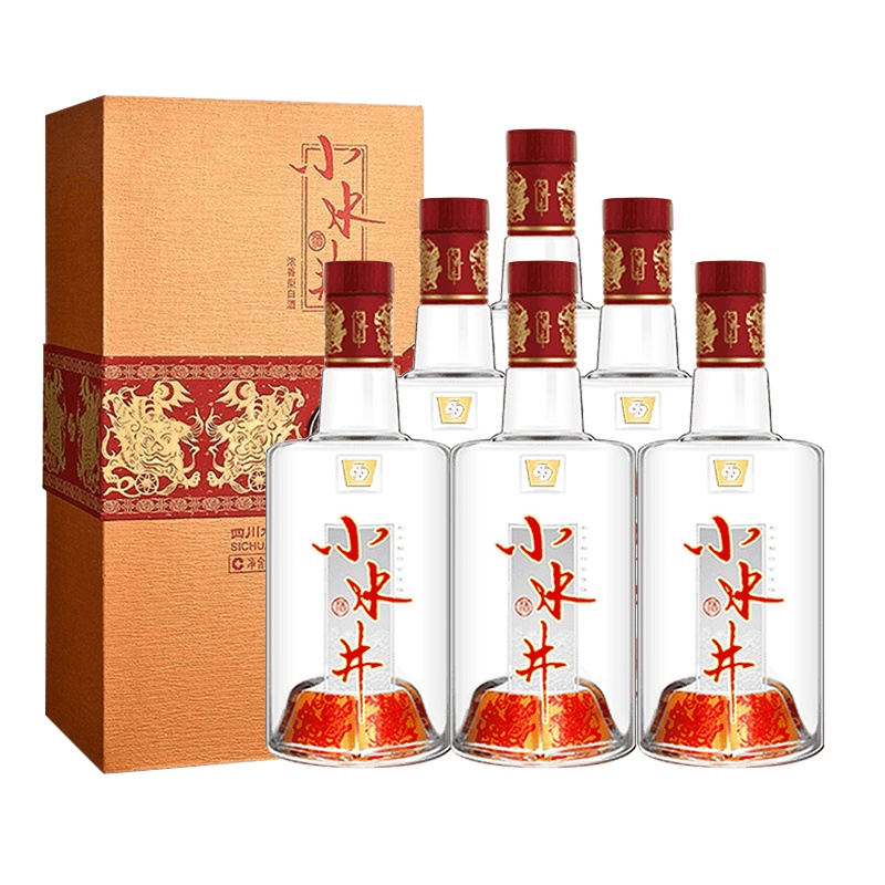 【官方授权】水井坊 52度 小水井 浓香型白酒 500ml*6白酒整箱送礼礼盒酒