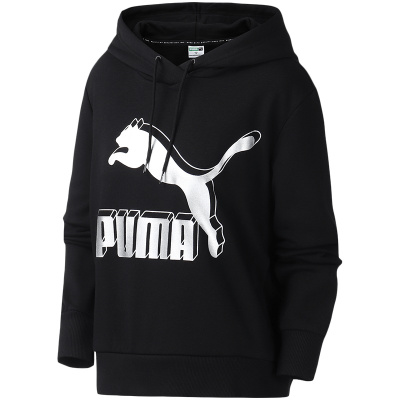 彪马（PUMA）女士休闲针织连帽常规款套头运动卫衣59591571