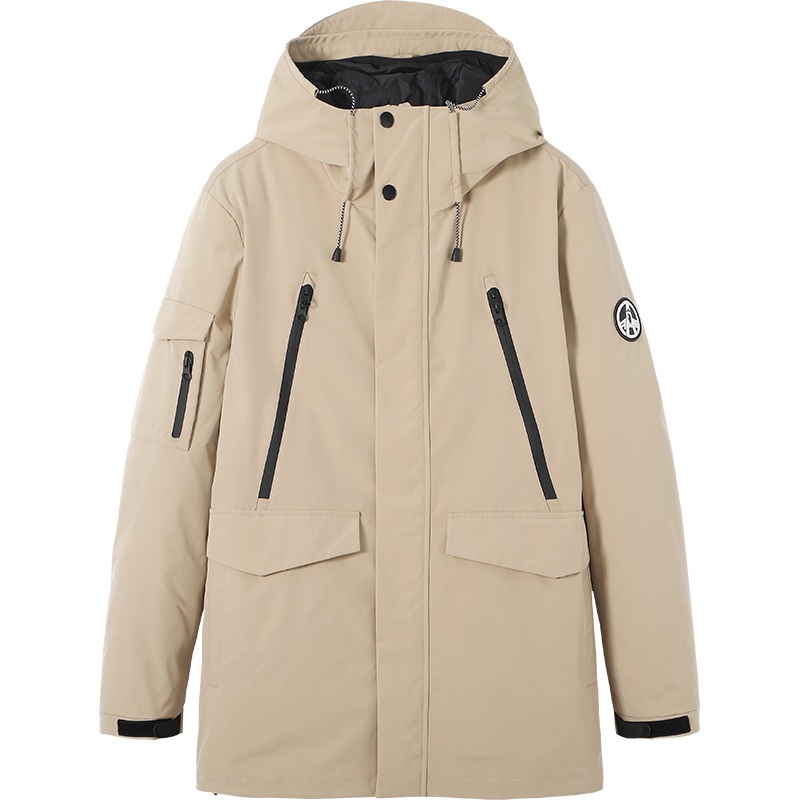 AYR01031001-拓路者冬季羽绒服男短款可拆卸三合一羽绒衣加厚加绒保暖连帽外套