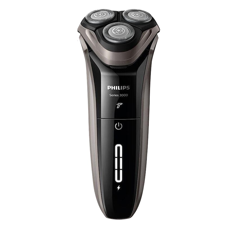 飞利浦(PHILIPS) 电动剃须刀 男士 S3203干湿双剃 刮胡刀 3000系列 三刀头 全身水洗 1小时充电