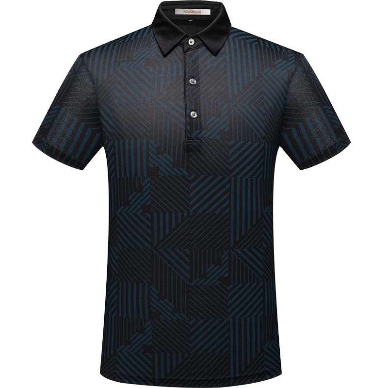 罗蒙(ROMON)夏季男士商务休闲短袖Polo衫27DK505