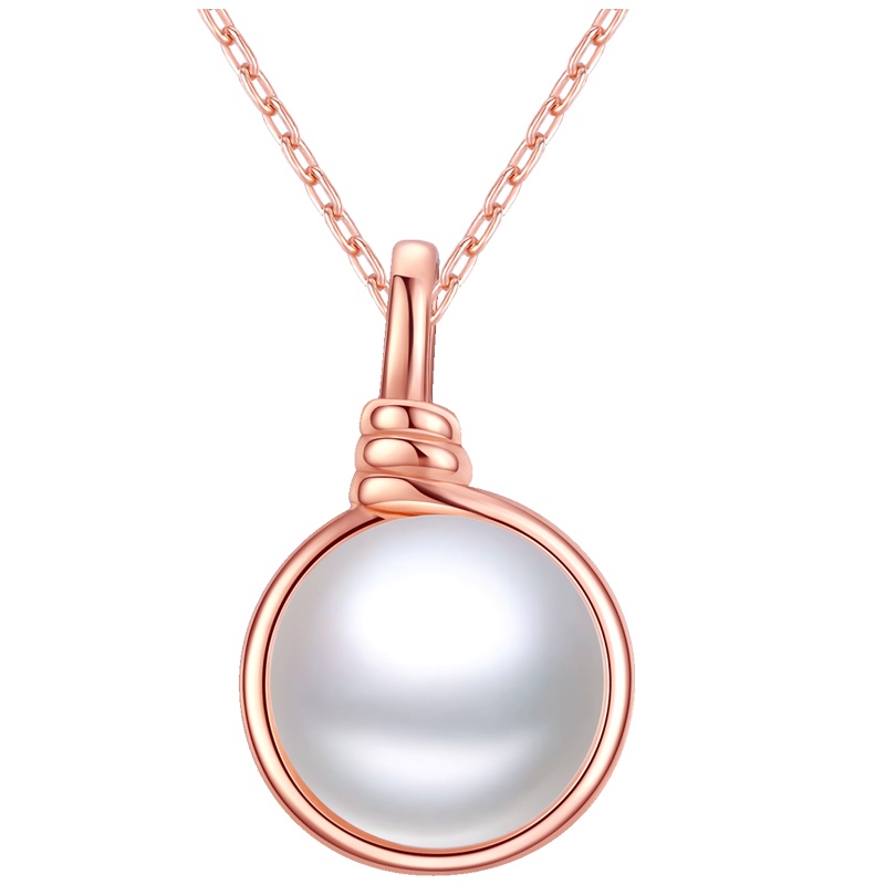 佰色传情纯银项链淡水珍珠吊坠女小众锁骨链森系网红简约气质