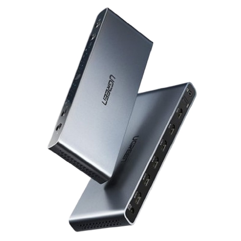 绿联(Ugreen)hdmi视频矩阵2.0高清4进2出监控主机显示分屏切换器 70435