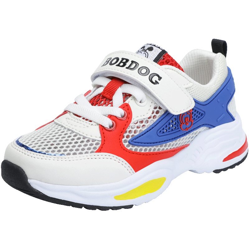 巴布豆童鞋男童运动鞋2019夏款透气网鞋单网面儿童鞋子