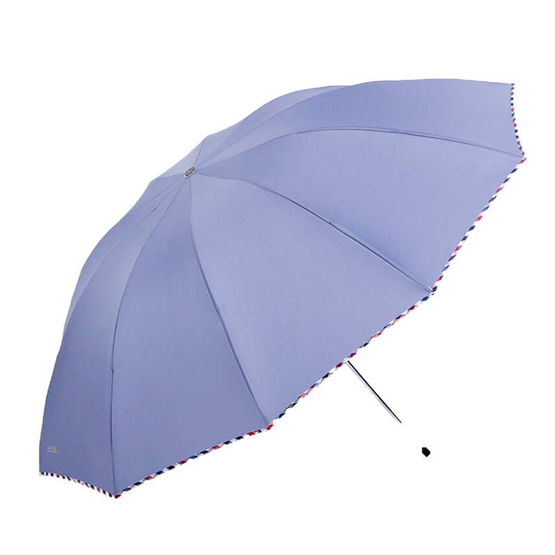 天堂伞超大双人雨伞男女大号学生折叠晴雨两用防晒紫外线遮太阳伞 蓝灰色