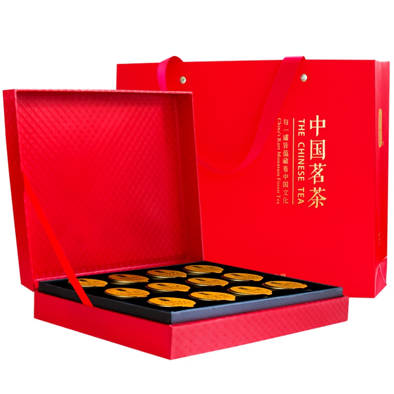 一农精装小罐装茶叶礼盒装红茶12罐 特级金骏眉60g 小金罐装送礼佳选 工夫红茶