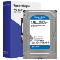 西部 数据 蓝盘 1TB SATA6Gb/s 7200转64MB 台式机械硬盘(WD10EZEX)