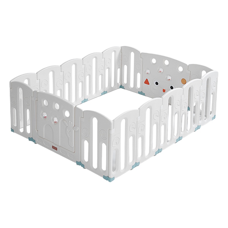 babycare儿童游戏围栏室内婴儿防护栏爬行垫安全学步14+2辛德白围栏
