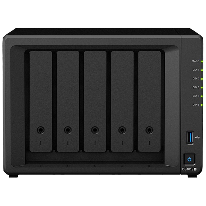 群晖(Synology)DS1520+5盘位四核心NAS网络存储服务器磁盘阵列30TB企业级SATA硬盘千兆端口不规则体