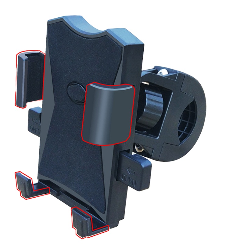 火豹电动车手机导航支架外卖骑手专用山地自行车摩托车手机骑行装备 车把款/爪子加长升级手机座