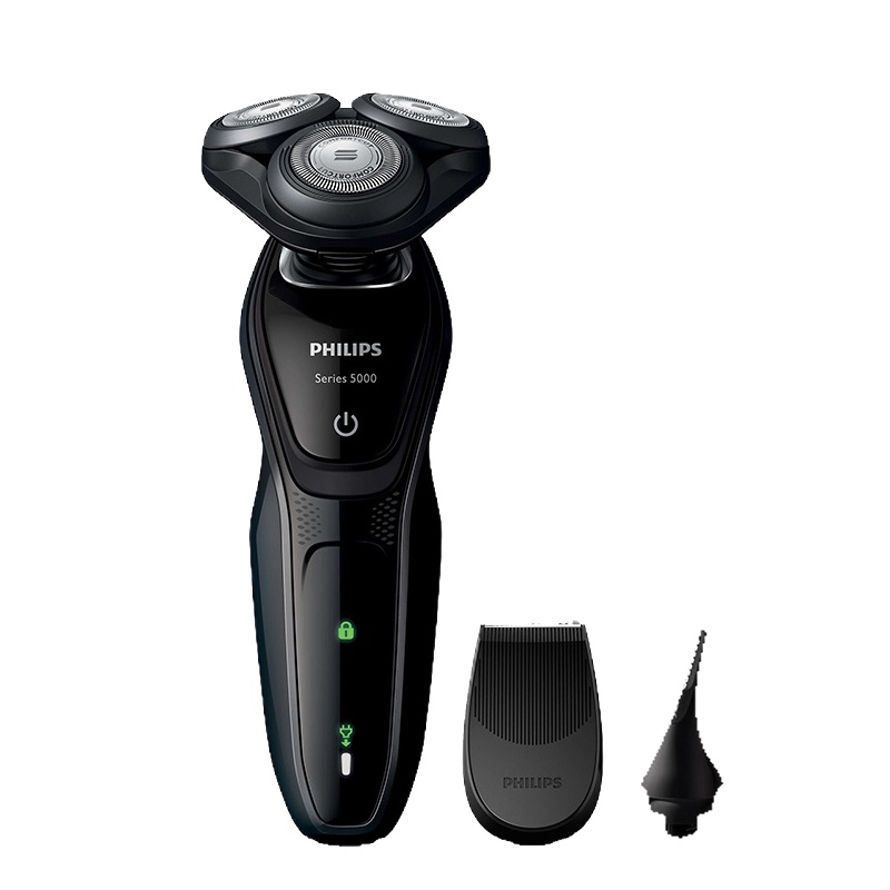 飞利浦（Philips） 电动剃须刀 S5082/61 干湿两用三刀头全身水洗 充电旋转式刮胡刀含鼻毛修剪器（XF）