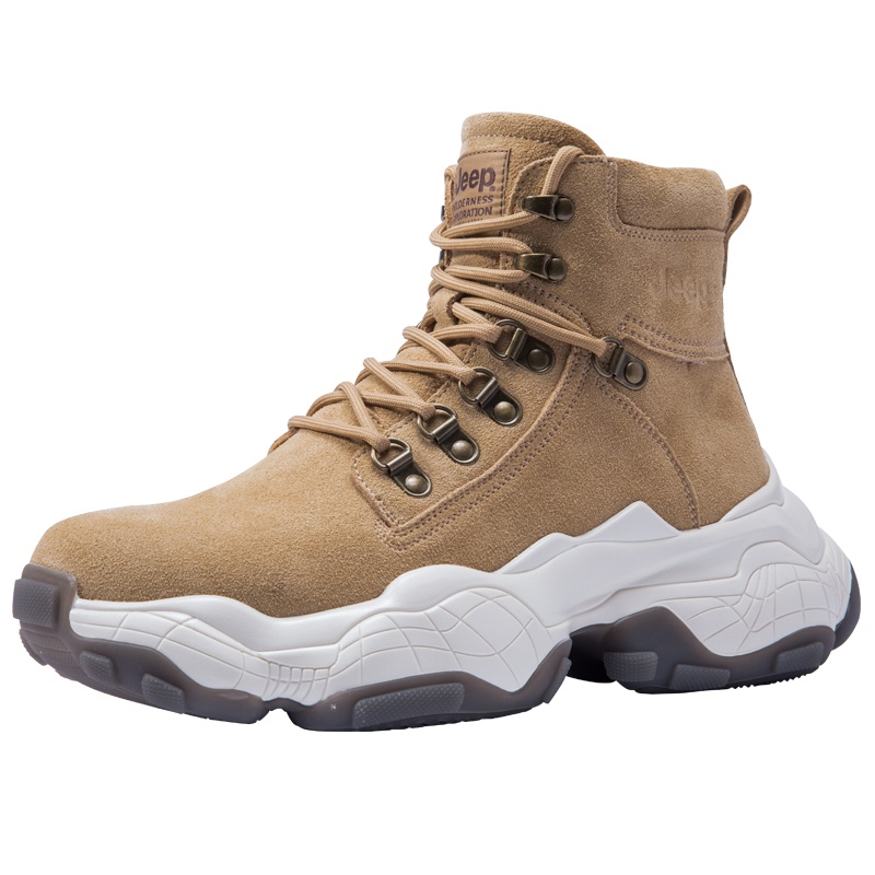 Jeep男鞋吉普运动休闲鞋潮流时尚百搭高帮户外工装靴男