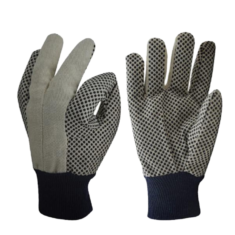 华特 黑色点胶 防滑帆布手套 10副/打( 单位 :打)