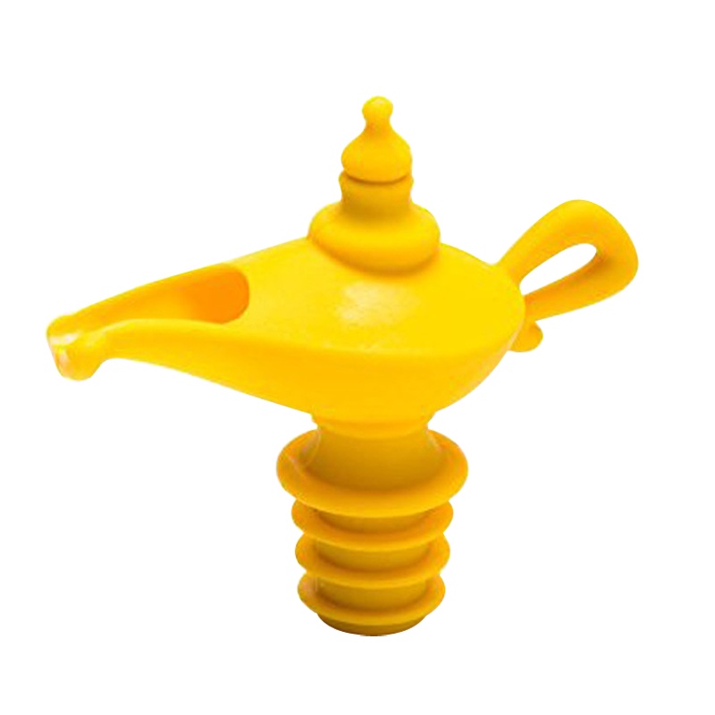 创意硅胶阿拉丁神灯倒酒器螺旋式瓶塞酒壶塞厨房倒油嘴密封真空塞