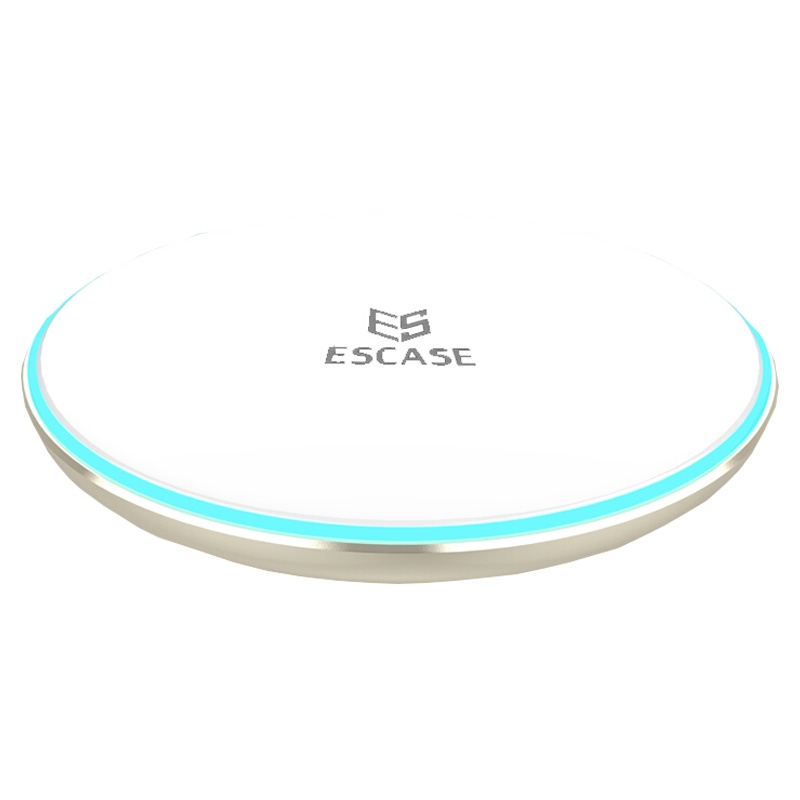 ESCASE苹果X/Xs无线充电器iPhoneX/8P手机快充三星s8/S7edge/S6通用手机充电底座 水晶白