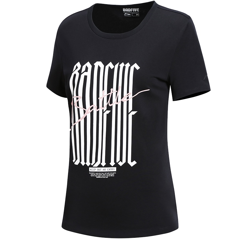 李宁女子运动T恤短袖文化衫