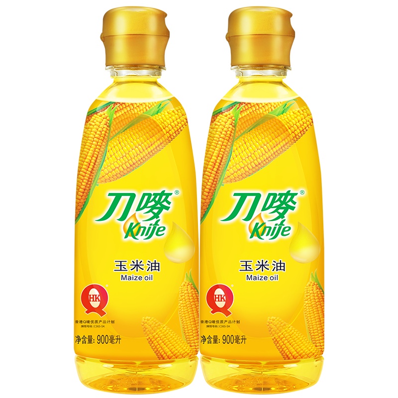 刀唛玉米油900ml*2压榨非转基因油胚芽植物油食用油小瓶
