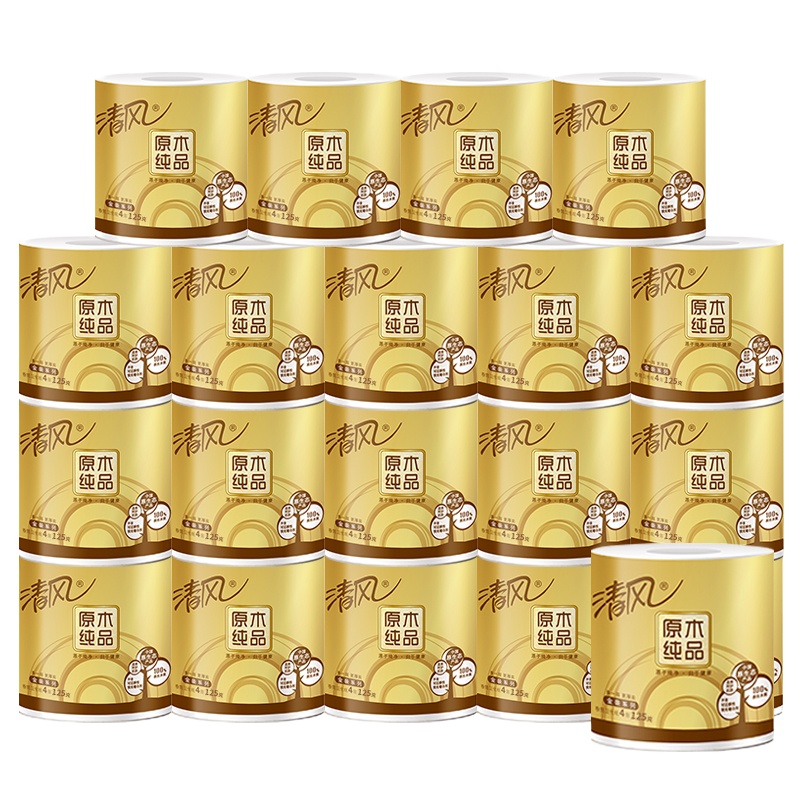 清风 原木金装 卷纸 125g 单卷