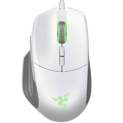 雷蛇(Razer)巴塞利斯蛇-水银版 游戏电竞鼠标 幻彩鼠标 右手专用大鼠 光电鼠标 白色